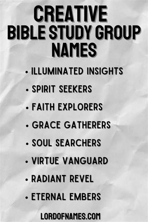 bible study group names|401 Creative Bible Study Group Names (Faith & Fellowship).